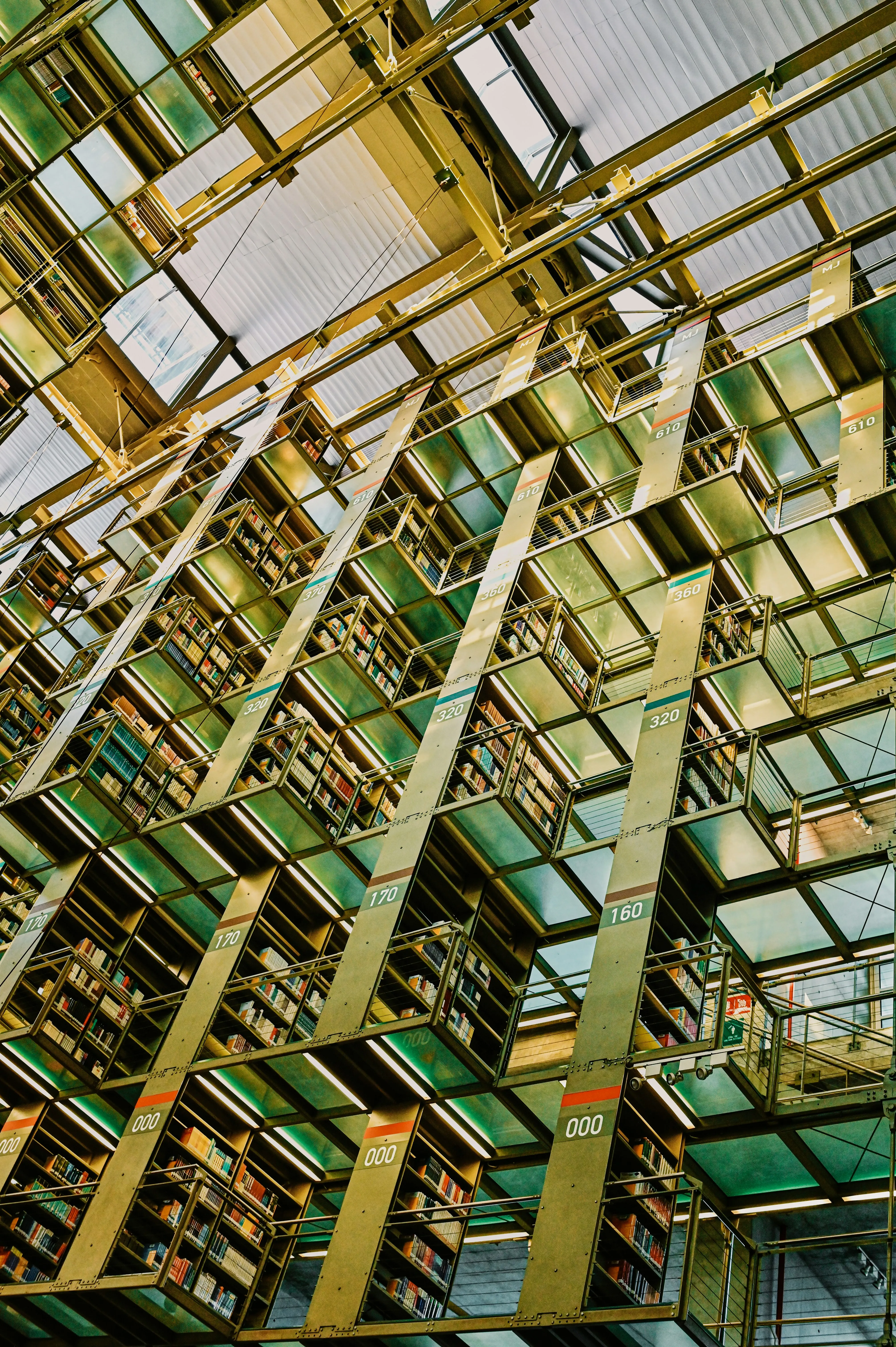Interior of the Vasconcelos Library in Mexico City
